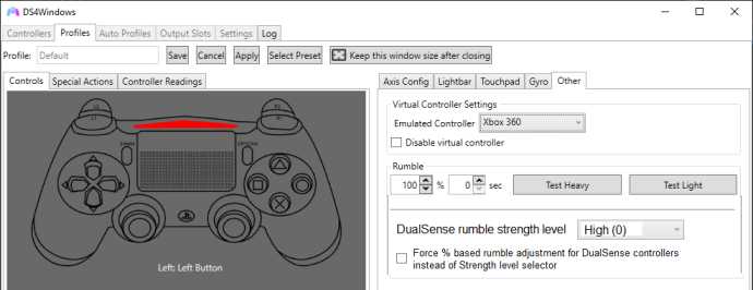 rumble not working on ds4windows